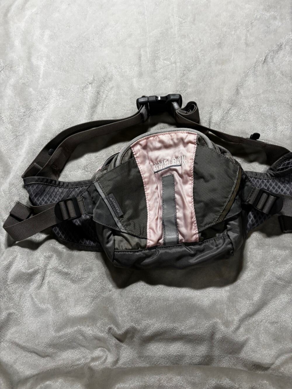 CamelBak FlashFlo Hydration Waist Pack Pink Gray Running Hiking Fanny Pack